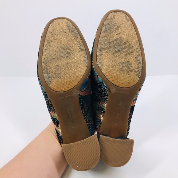 Enzo Angiolini Blue Floral Tapestry Gillian Mules - Picture 7 of 7